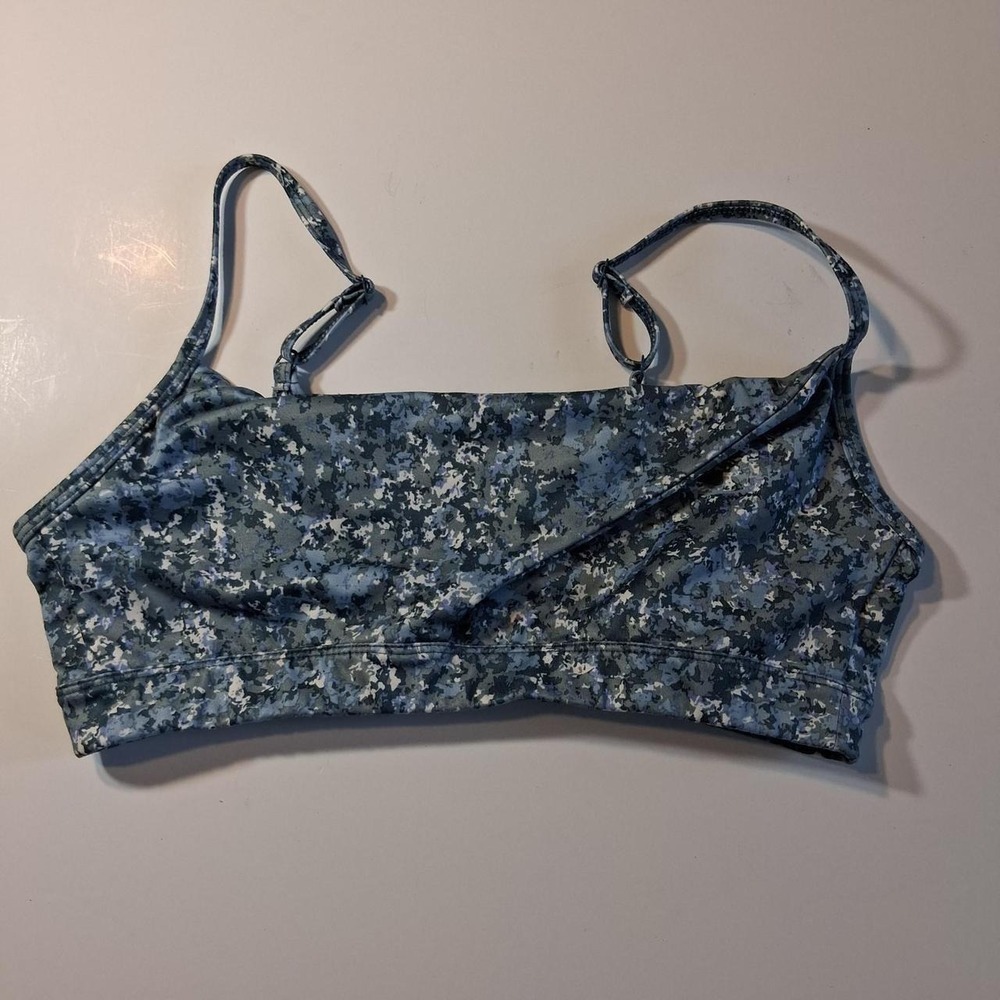 Womens blue green mix multicolored sports bra
